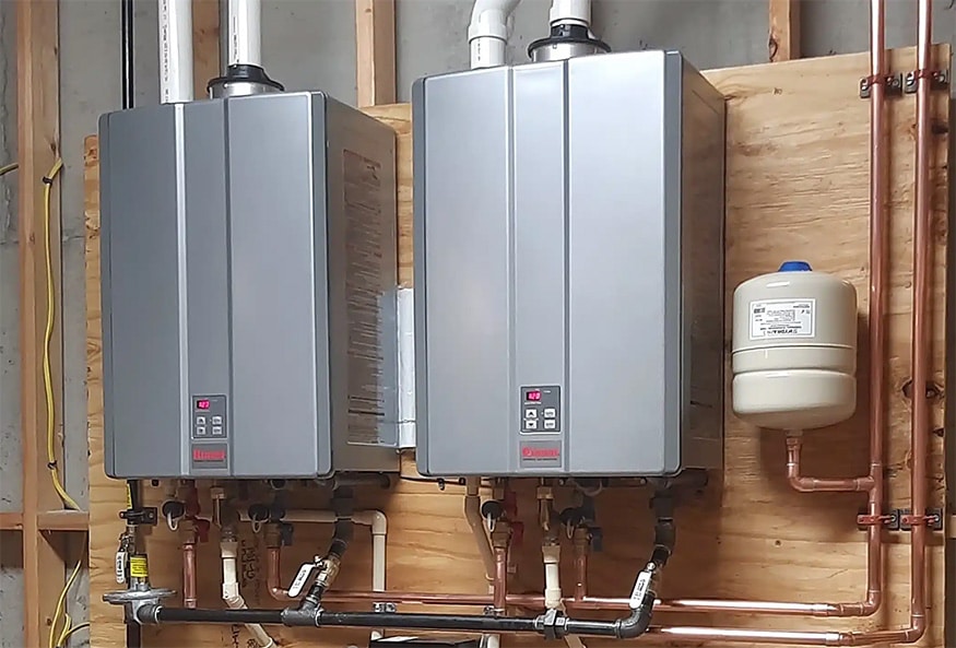 installation of a tankless water heater